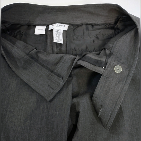 Nine West Business Casual Wide Leg Charcoal Gray Pants Size 8P - Picture 7 of 8